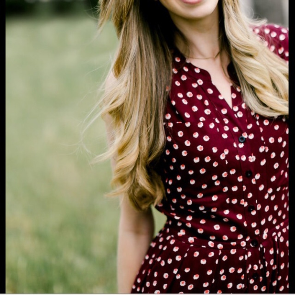 Anthropologie polka dot dress